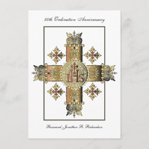 Convites Ouro de aniversário do Padre Ordination Jubilee 5