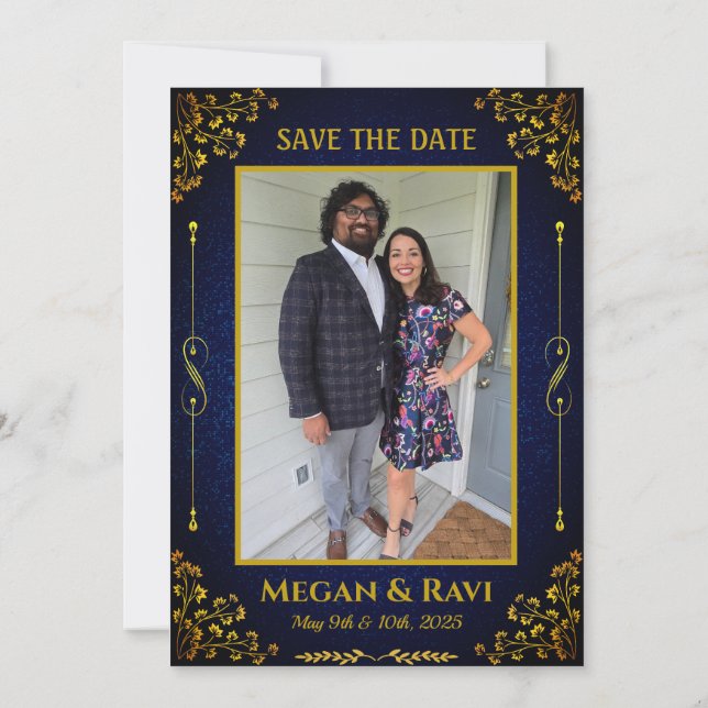 Convites Ouro De Logotipo Real Indiano Hindu Wedding Ganesh (Verso)