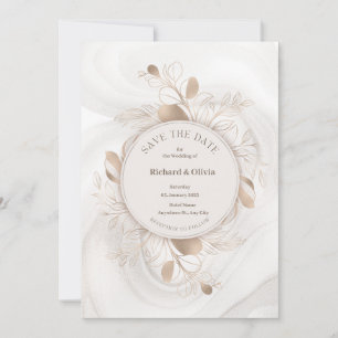 Convites Ouro De Luxo Arte Floral Frame Casamento Invita