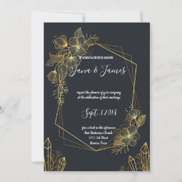 Convites Ouro de Marinho de volta do casamento