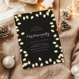 Convites Ouro de Natal Luzes de Natal