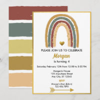 Ouro de tons de Terra Glitter Boho Arco-Íris Anive