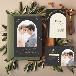 Convites Ouro Desperta Dois Casamento Fotográfico Negro