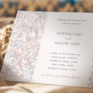 Convites Ouro do Janto de ensaio Lily Elegant Morris