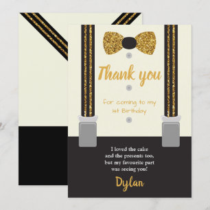 Convites Ouro do Sr. Onederful e laço preto