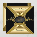 Convites ouro Dourado Elegante do 50º aniversário de casame<br><div class="desc">Art Deco 50º Aniversário,  Ouro Dourado "Heart Black". 50º Aniversário De Casamento Dourado No Ouro Negro Dourado. Elegante. Zizzago criou este design Direitos autorais Este estilo Design é protegido por direitos autorais © Conteúdo e Designs © 2000-2014 Zizzago™ (Marca registrada) e seus licenciadores</div>