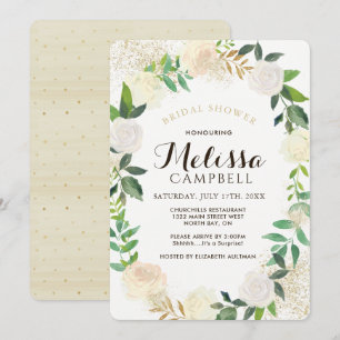 Convites Ouro e chás de panela de Champagne