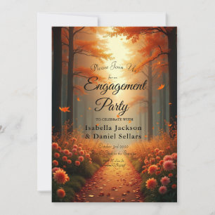 Convites Ouro Ember Autumn Woodland Stroll