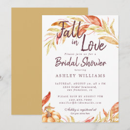 Convites Ouro Fall Love Foliage Chá de panela Amarelo