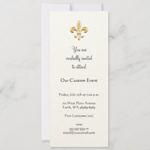 Convites Ouro Fleur De Lis