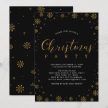 Ouro | Flocos de Neve Modernos Jantar de Natal