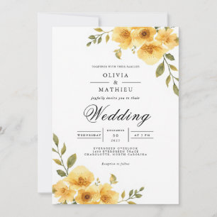 Convites Ouro Floral Arch Romance Wedding