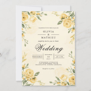 Convites Ouro Floral Archway Wedding