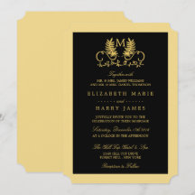Ouro Floral Emblem Wedding