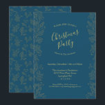 Convites Ouro Foil Winter Berries<br><div class="desc">Adicione brilho às suas comemorações de feriado! Os Convites para o Foil Winter Berries são perfeitos para a sua próxima reunião de férias. Este convite é altamente personalizável. Clique em "personalizar este modelo" para alterar a fonte e o plano de fundo para qualquer cor.</div>