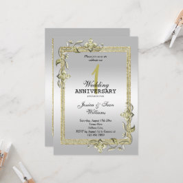 Convites Ouro Gema, Brilho & Prata 1º Casamento