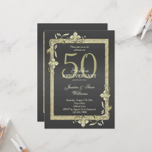 Convites Ouro Joia & Brilho Bodas de Ouro 50º
