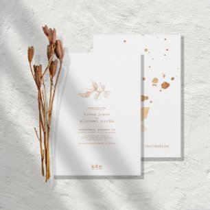 Convites Ouro Leaf Wedding ID655