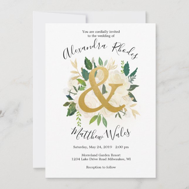 Convites Ouro Love (Frente)