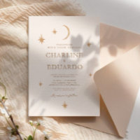 Ouro Moon Celestial Boho Casamento Qr Code
