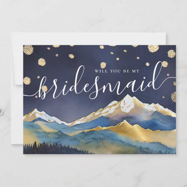 Convites Ouro Mountain, Você Será Minha Proposta De Bridesm (Frente)