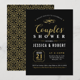 Convites Ouro & Preto | Churrasco de Casamento de Casais El