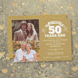 Convites Ouro Recém-Casados 50º Aniversário de Casamento 2