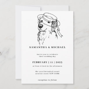 Convites Ouro Retriever White Clear Noiva