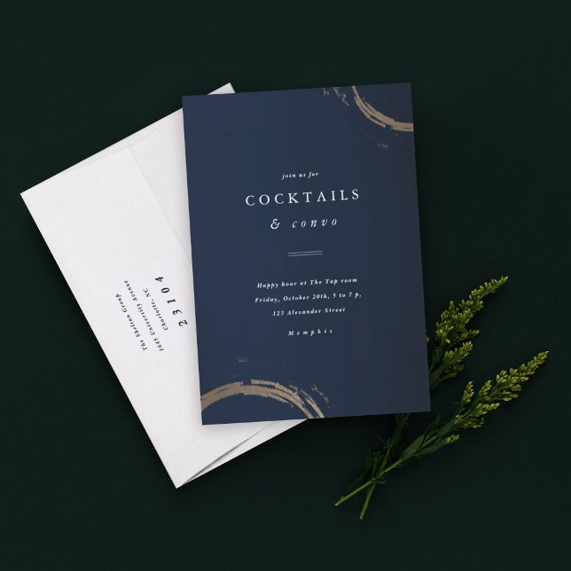 Convites Ouro Rings Parte Cocktail (Criador carregado)