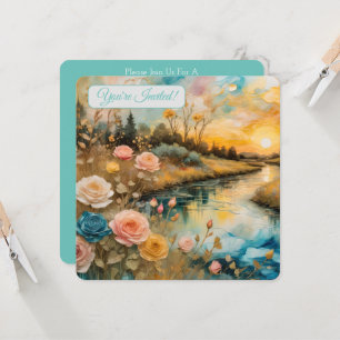 Convites Ouro River Valley Sunrise Bridal V