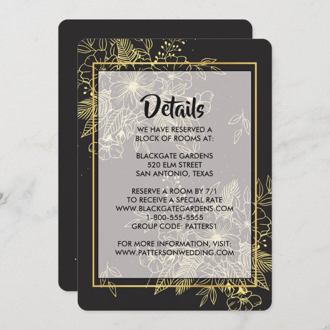 Convites Ouro Rosa (Frente/Verso)