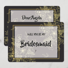 Convites Ouro Rosa Bridesmaid