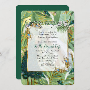 Convites Ouro Royal Peacock Feenas