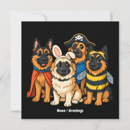 Convites Ouro Shepherd Ghost Dog Halloween Engraçado Spooky
