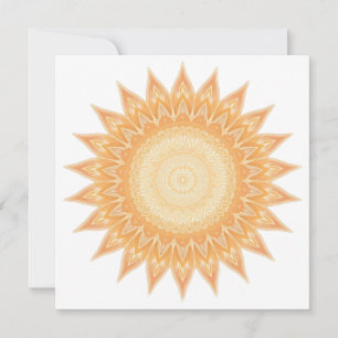 Convites "Ouro Sunflower Mandala - Luz Dentro De Você"