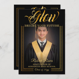 Convites Ouro toque Brilhe o seu futuro.