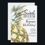 Convites Ouro Tropical Pineapple Sweet 16 Beach Party<br><div class="desc">Personalizar para qualquer evento.</div>