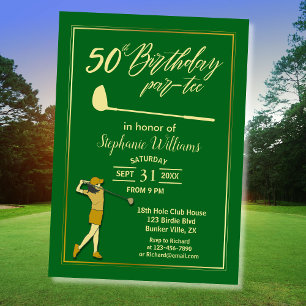 Convites Ouro Verde Clássico Golf Mulheres 50º Aniversário