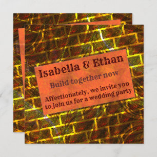 Convites Ouro vermelho manchado, arranhões, grelha ou efeit