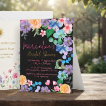 Ousada noiva floral em água-marinha rosa brilhante
