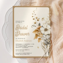Outono Boho Foto de Flor Silvestre Chá de Bebê de 