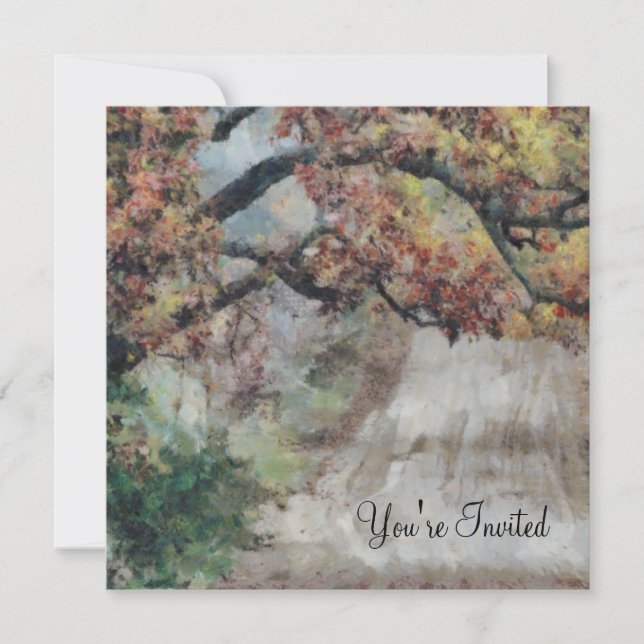 Convites Outono bonito na estrada secundária de Michigan (Frente)