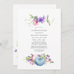 Convites Outono - Celebração Floral de Queda da Foto da Vid