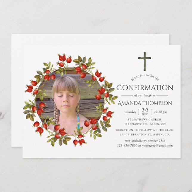 Convites Outono - Confirmação de Cair da Cores d'Água (Frente/Verso)