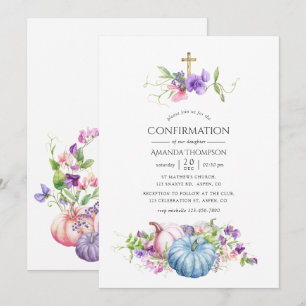 Convites Outono - Confirmação Floral
