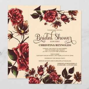 Convites Outono e Chá de panela Floral de outono