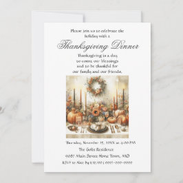 Convites Outono Festivo Amigos e Familiares Jantar de Ação 