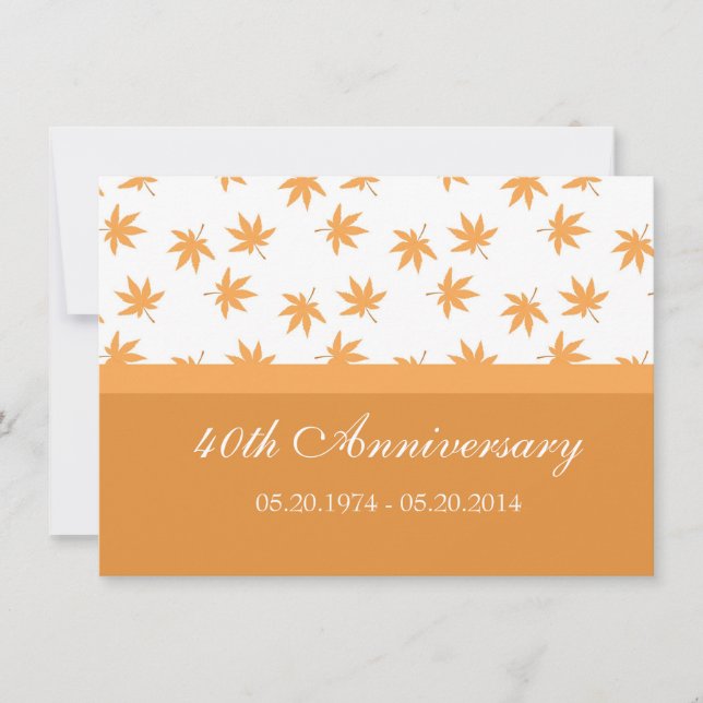 Convites Outono gráfico folhas amarelas aniversário de casa (Frente)