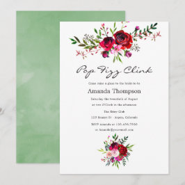 Convites Outono - Pop Floral Fizz Clink Chá de panela