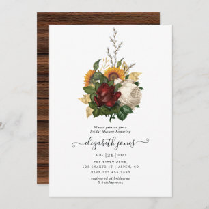 Convites Outono Russo - Chá de panela Floral de Queda